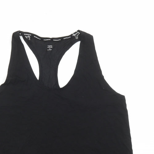 GOODMOVE Womens Black Lyocell Basic Tank Size 18 Round Neck Pullover