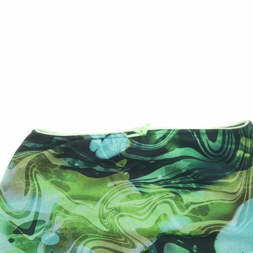 Urban Outfitters Womens Green Geometric Polyester Mini Skirt Size S - Elasticated Waist