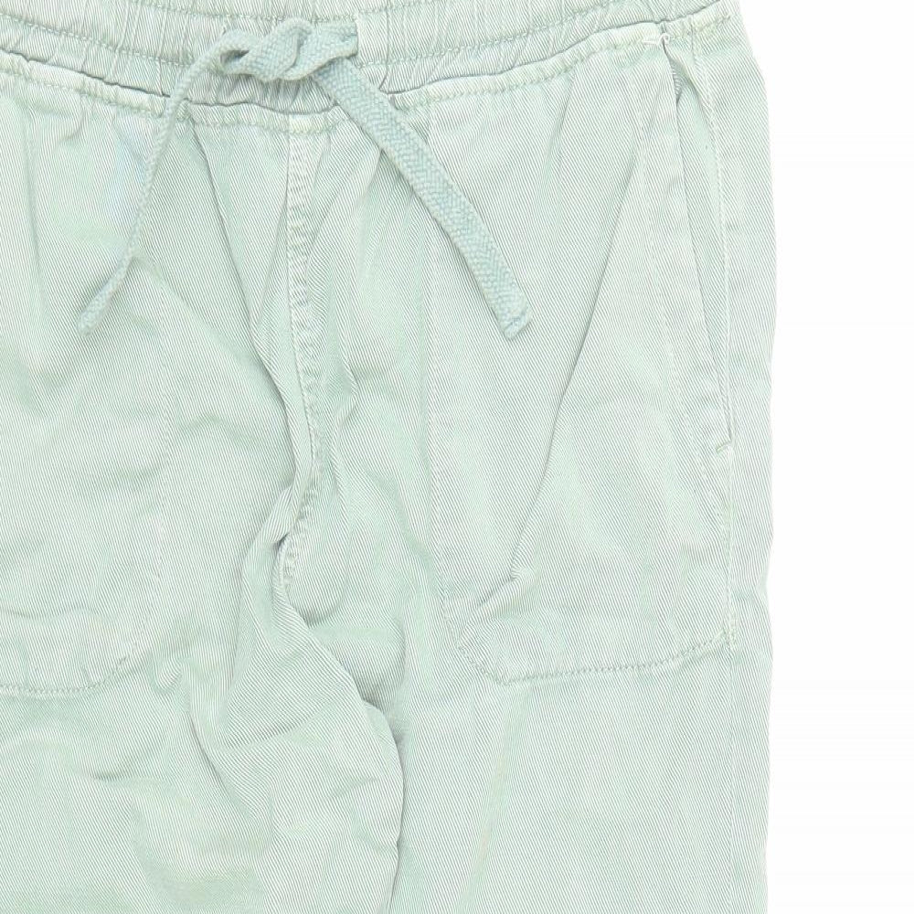 Zara Womens Green Lyocell Carrot Trousers Size M L22 in Regular Drawstring - Elasticated Waist