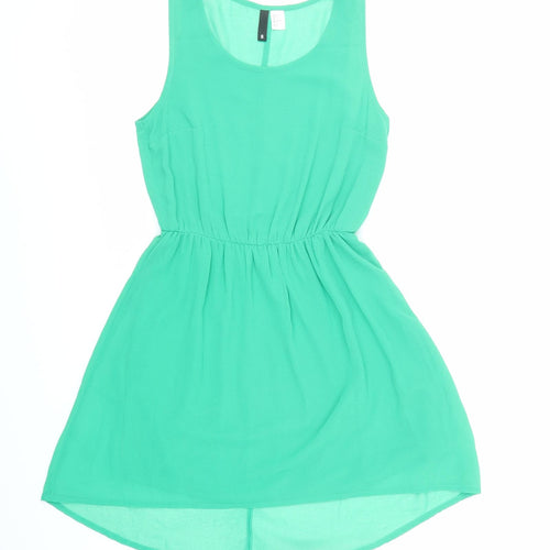 Divided by H&M Womens Green Polyester Fit & Flare Size 8 Round Neck Pullover