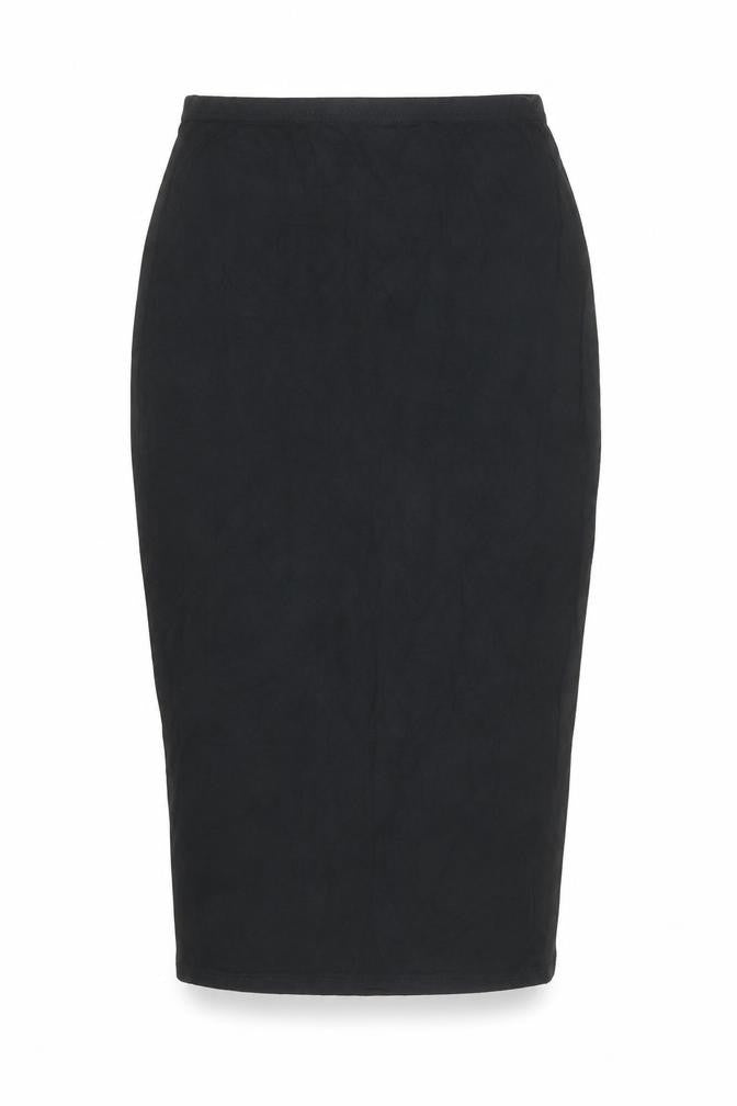 Boohoo Womens Black Viscose Bandage Skirt Size 6 - Elasticated Waist