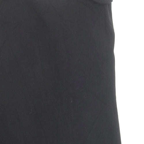 NEXT Womens Black Cotton Tank Dress Size 10 Round Neck Pullover