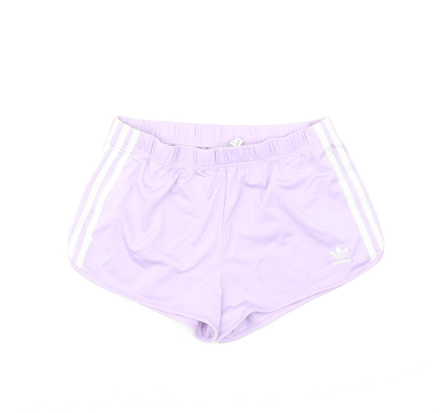 adidas Womens Purple Polyester Athletic Shorts Size 12 L3 in Regular - Elasticated Waist