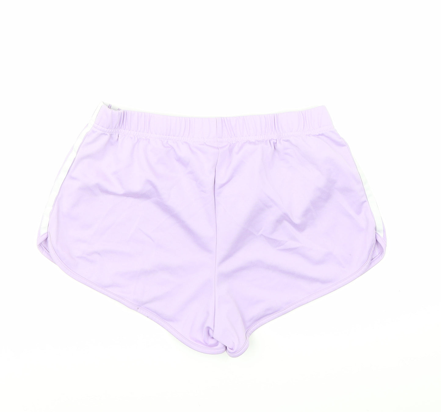 adidas Womens Purple Polyester Athletic Shorts Size 12 L3 in Regular - Elasticated Waist