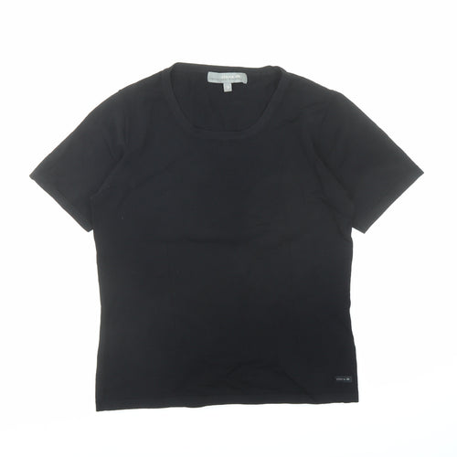 Claire.Dk Womens Black Round Neck Viscose Pullover Jumper Size S