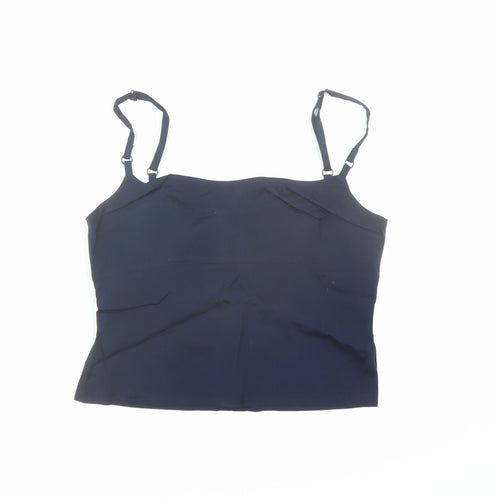 H&M Womens Blue Viscose Camisole Tank Size 12 Round Neck