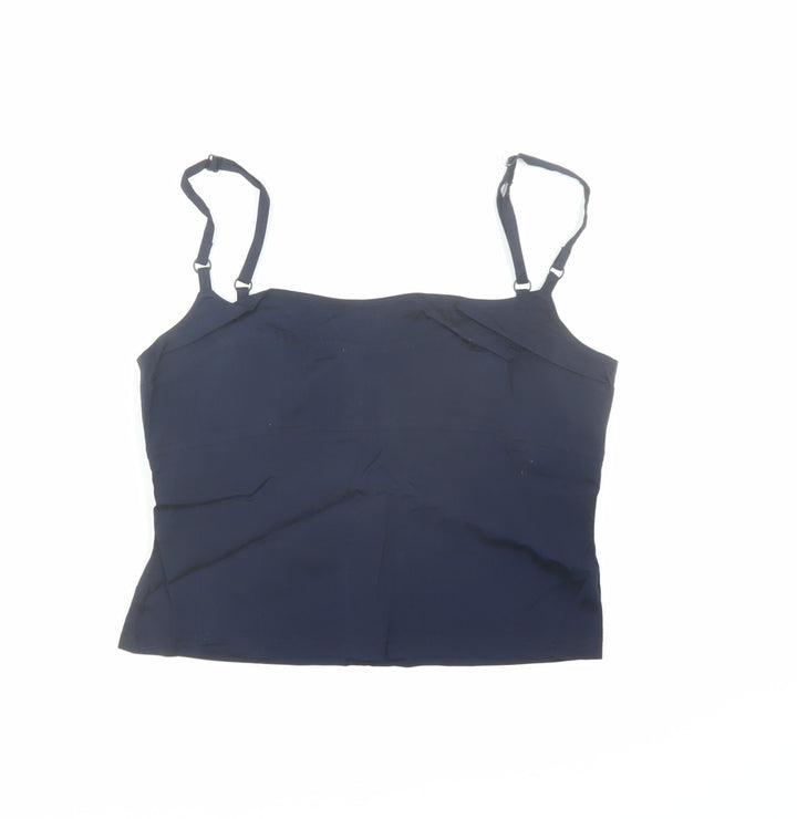 H&M Womens Blue Viscose Camisole Tank Size 12 Round Neck