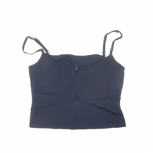 H&M Womens Blue Viscose Camisole Tank Size 12 Round Neck