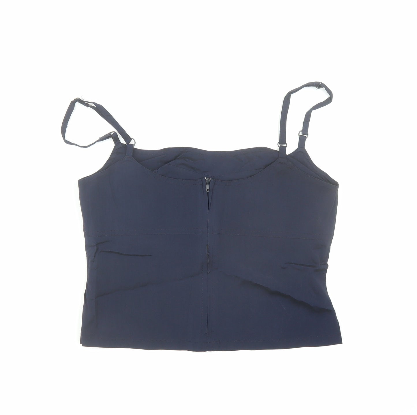 H&M Womens Blue Viscose Camisole Tank Size 12 Round Neck