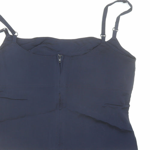 H&M Womens Blue Viscose Camisole Tank Size 12 Round Neck
