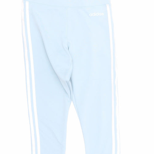 adid Womens Blue Polyester Capri Leggings Size S L20 in Regular