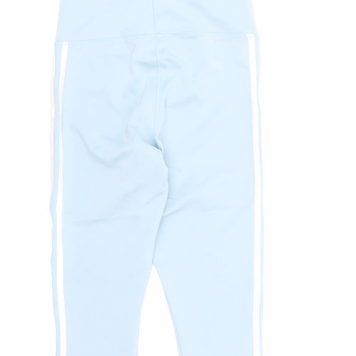 adid Womens Blue Polyester Capri Leggings Size S L20 in Regular