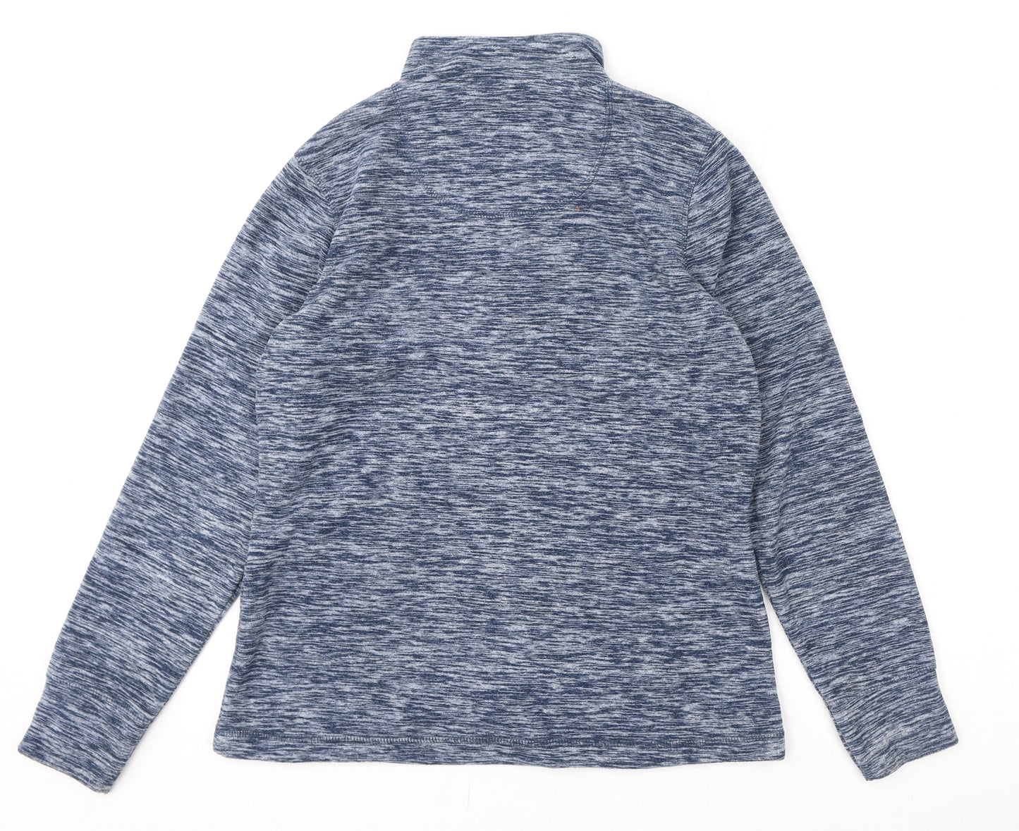 Weird Fish Womens Blue Polyester Pullover Sweatshirt Size 10 Zip