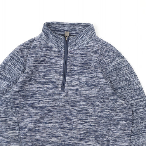 Weird Fish Womens Blue Polyester Pullover Sweatshirt Size 10 Zip