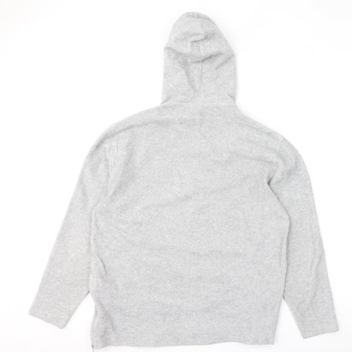 ASOS Womens Grey Polyester Pullover Hoodie Size M Zip