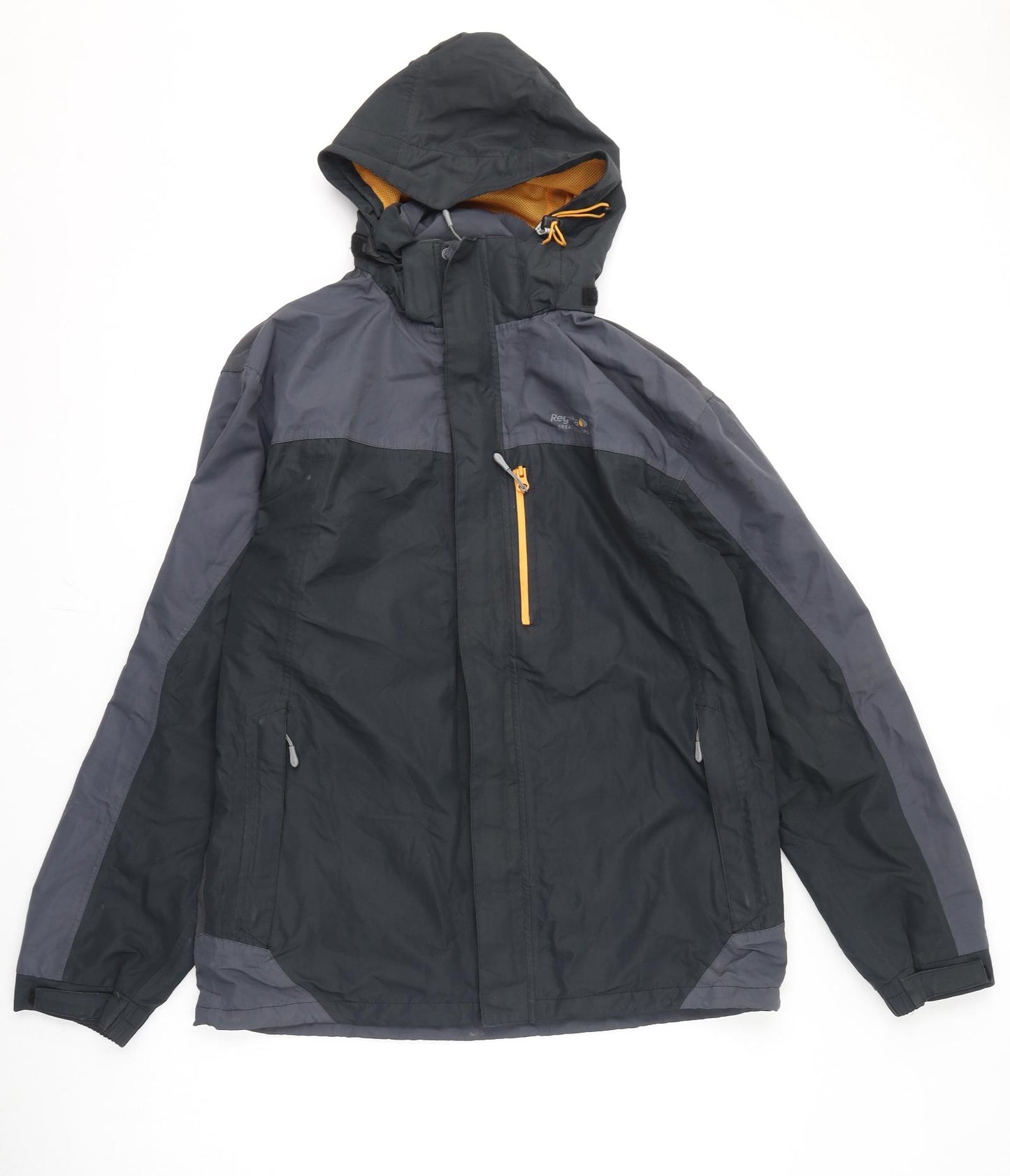 Regatta Mens Grey Rain Coat Coat Size L Zip