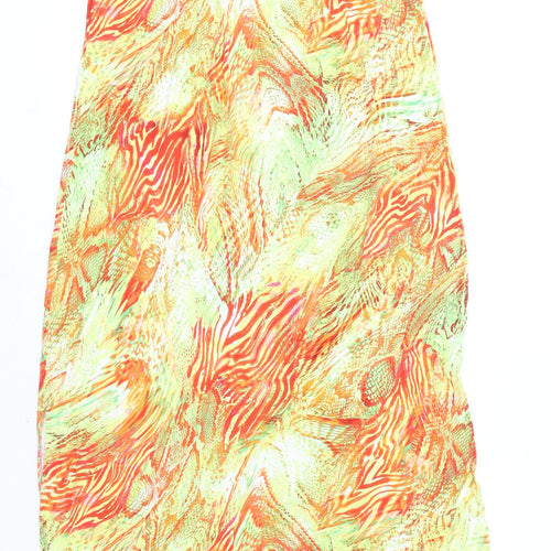 Marks and Spencer Womens Multicoloured Animal Print Viscose Maxi Size 12 V-Neck Pullover - Snake Print, Tiger Print