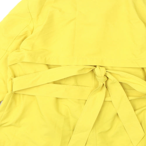 Marks and Spencer Womens Yellow Overcoat Coat Size 14 Button