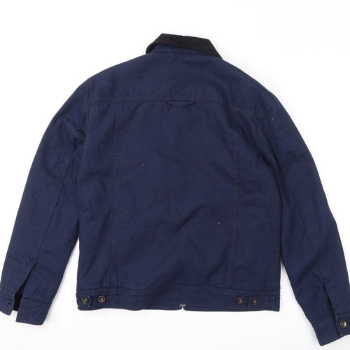 Marks and Spencer Mens Blue Jacket Size M Button