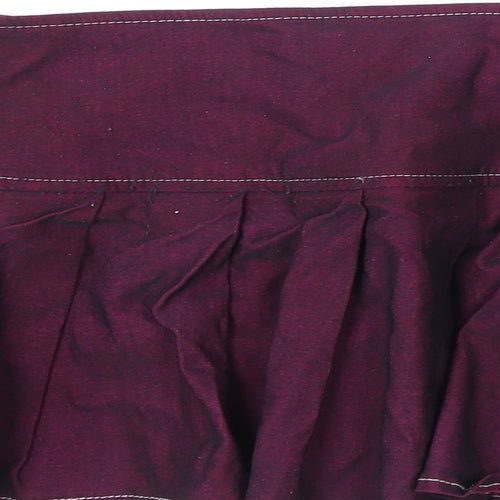 Motel Womens Purple Viscose Mini Skirt Size M Button