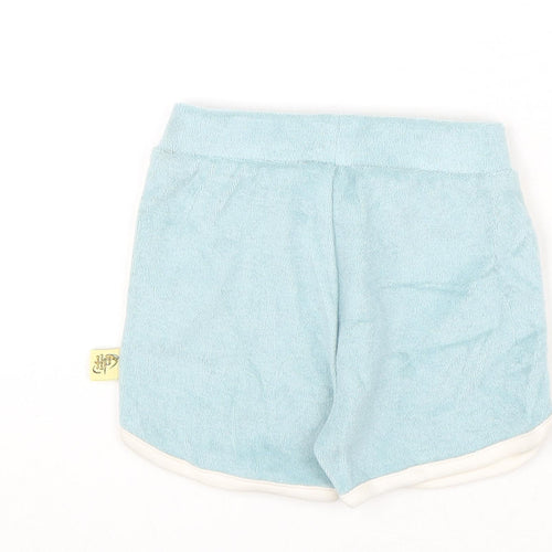 Marks and Spencer Girls Blue Cotton Cropped Trousers Size 6-9 Months Pullover - Shorts, Harry Potter