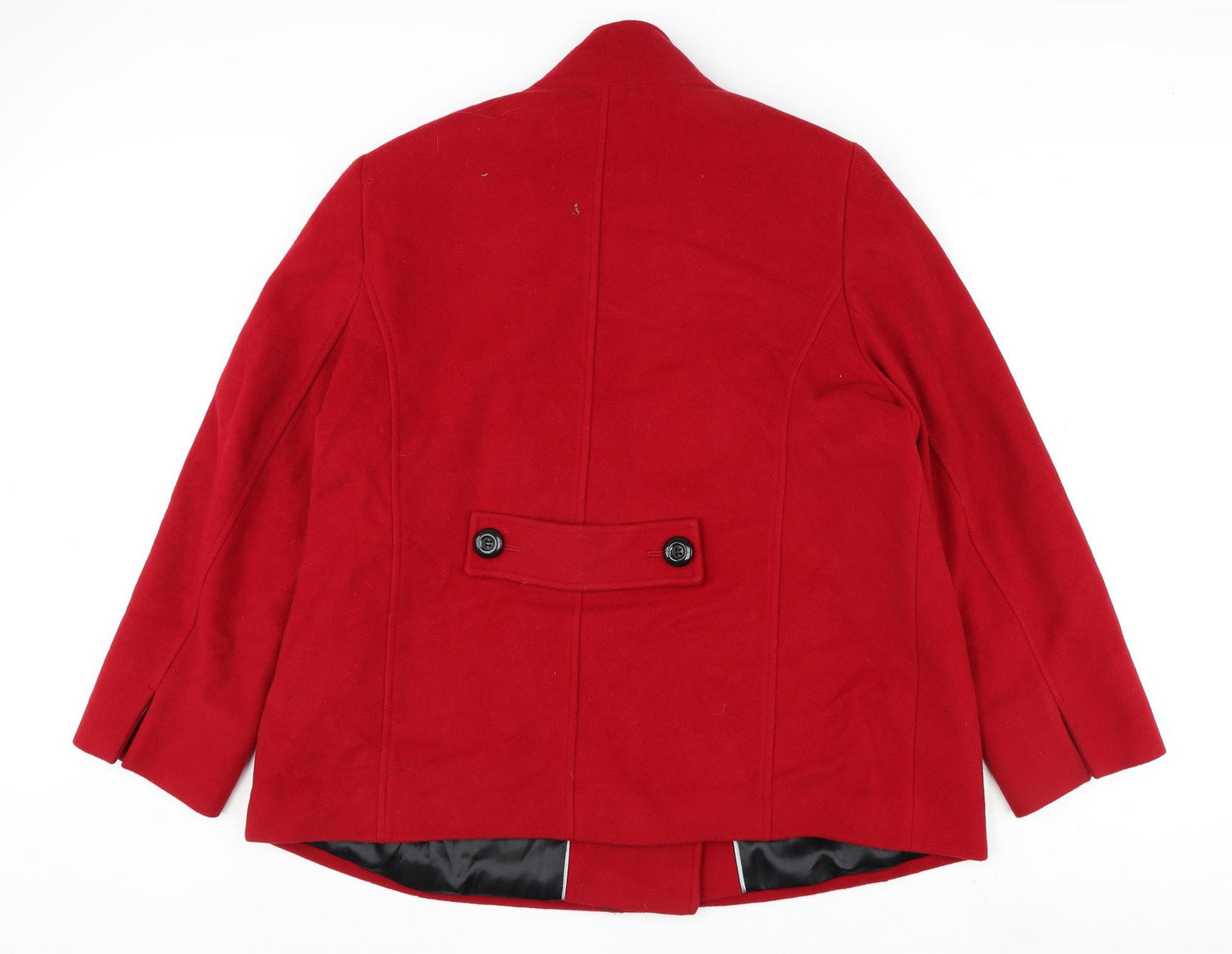 Windsmoor Womens Red Pea Coat Coat Size 20 Button