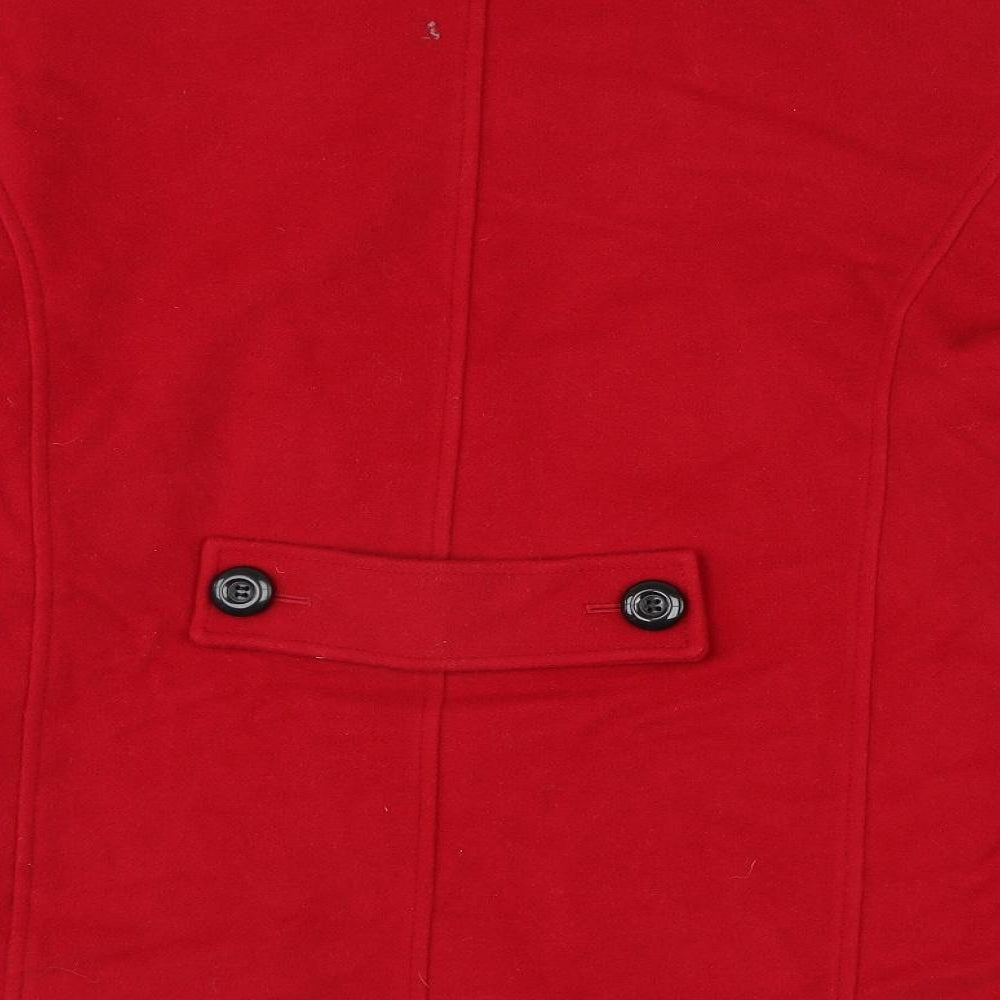 Windsmoor Womens Red Pea Coat Coat Size 20 Button