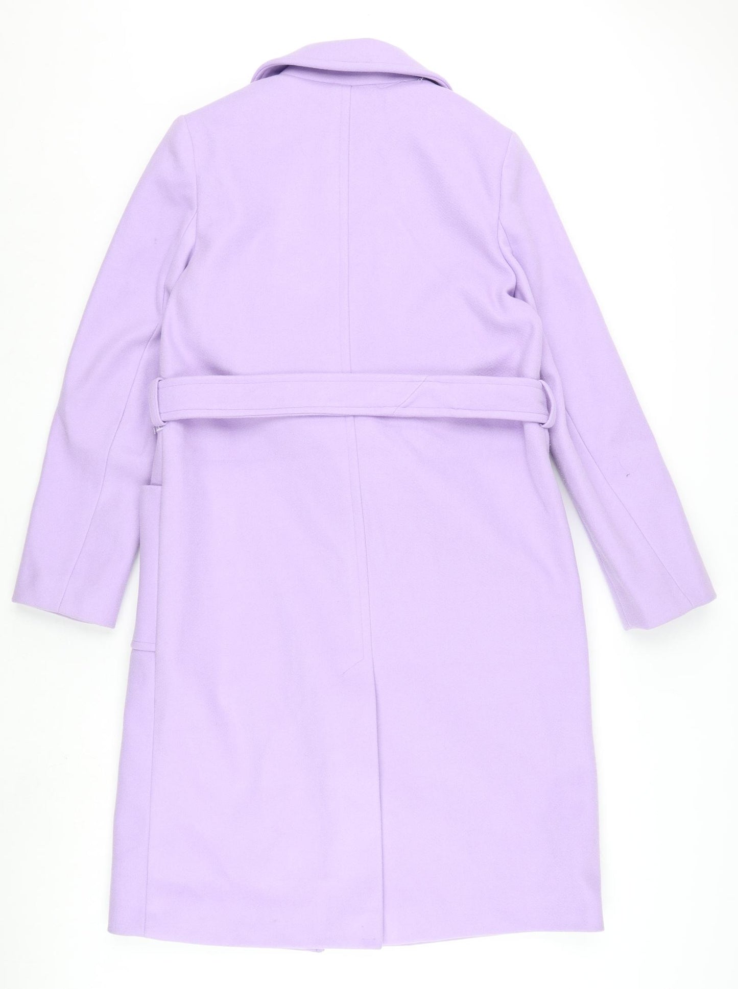 Marks and Spencer Womens Purple Overcoat Coat Size 10 Button