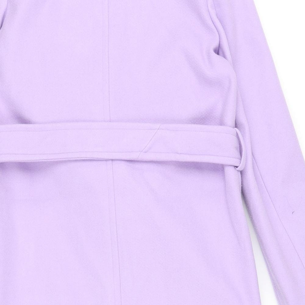 Marks and Spencer Womens Purple Overcoat Coat Size 10 Button