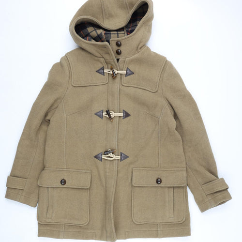 Marks and Spencer Womens Brown Parka Coat Size 18 Zip