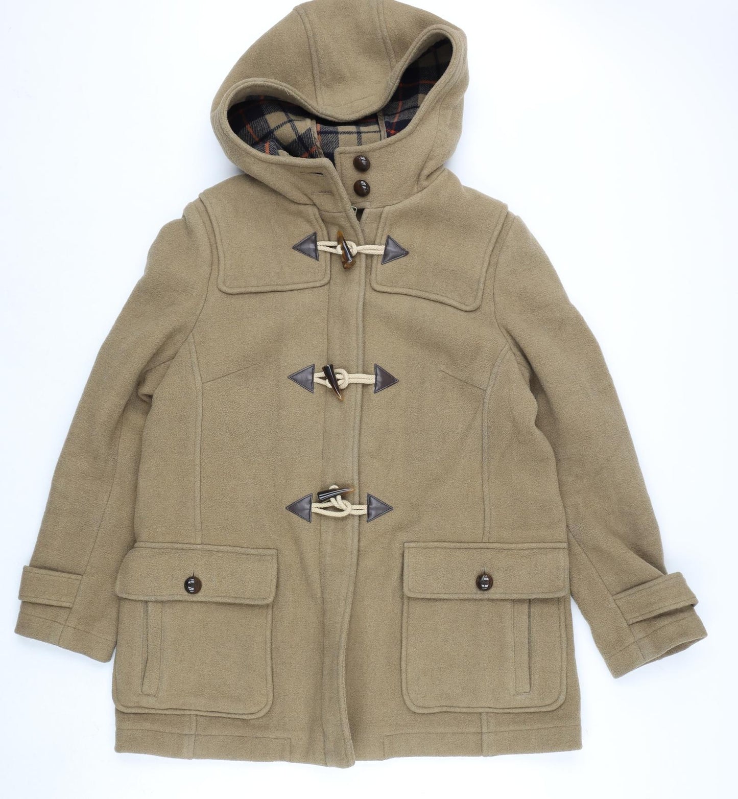 Marks and Spencer Womens Brown Parka Coat Size 18 Zip