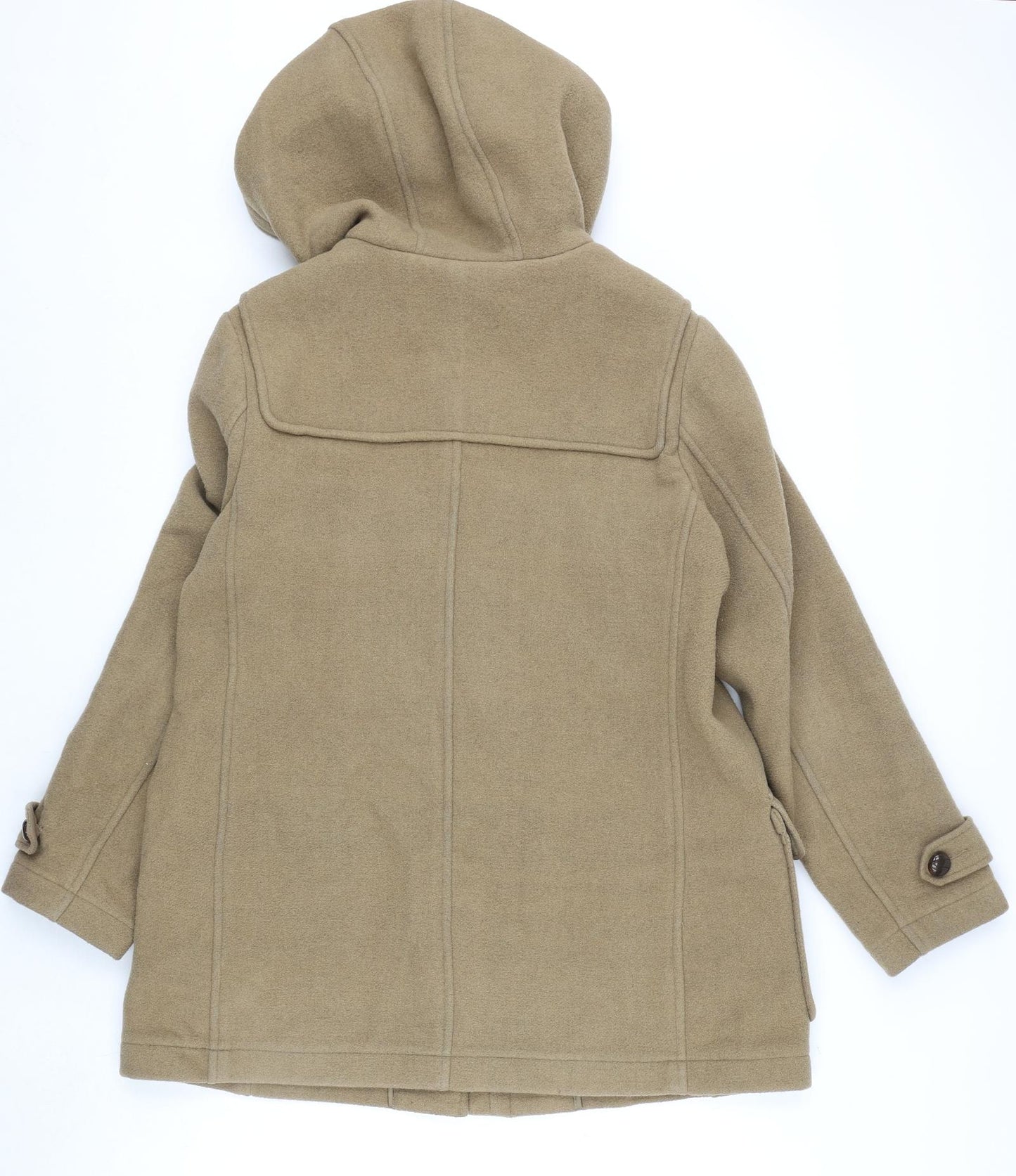 Marks and Spencer Womens Brown Parka Coat Size 18 Zip