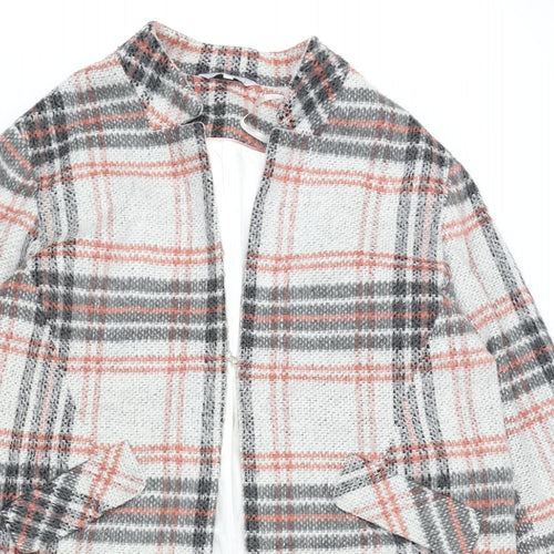 Red Herring Womens Multicoloured Plaid Overcoat Coat Size 18 Hook & Eye
