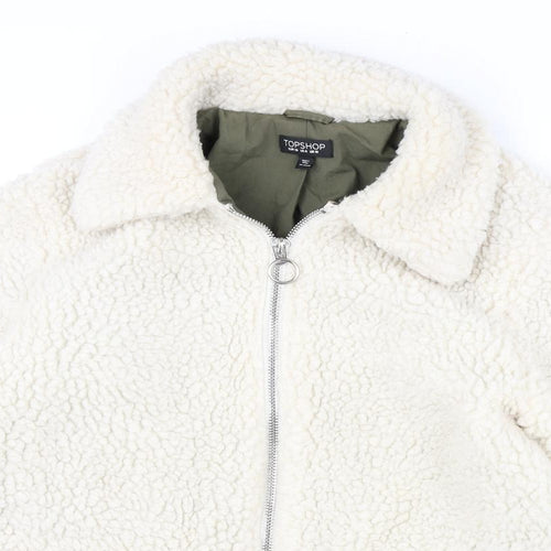 Topshop Womens Ivory Jacket Size 10 Zip