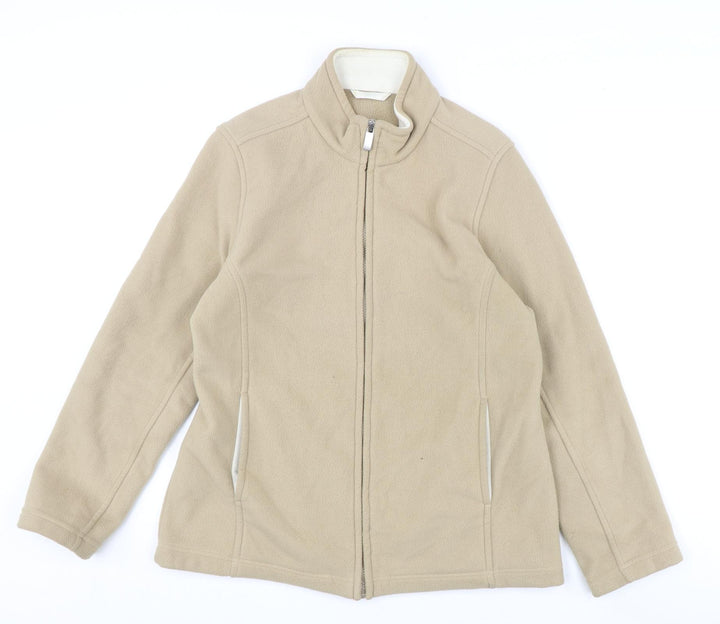 Marks and Spencer Womens Beige Jacket Size 12 Zip