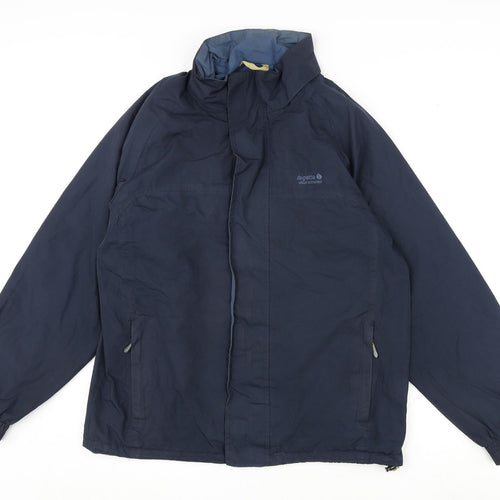 Regatta Mens Blue Rain Coat Coat Size M Zip