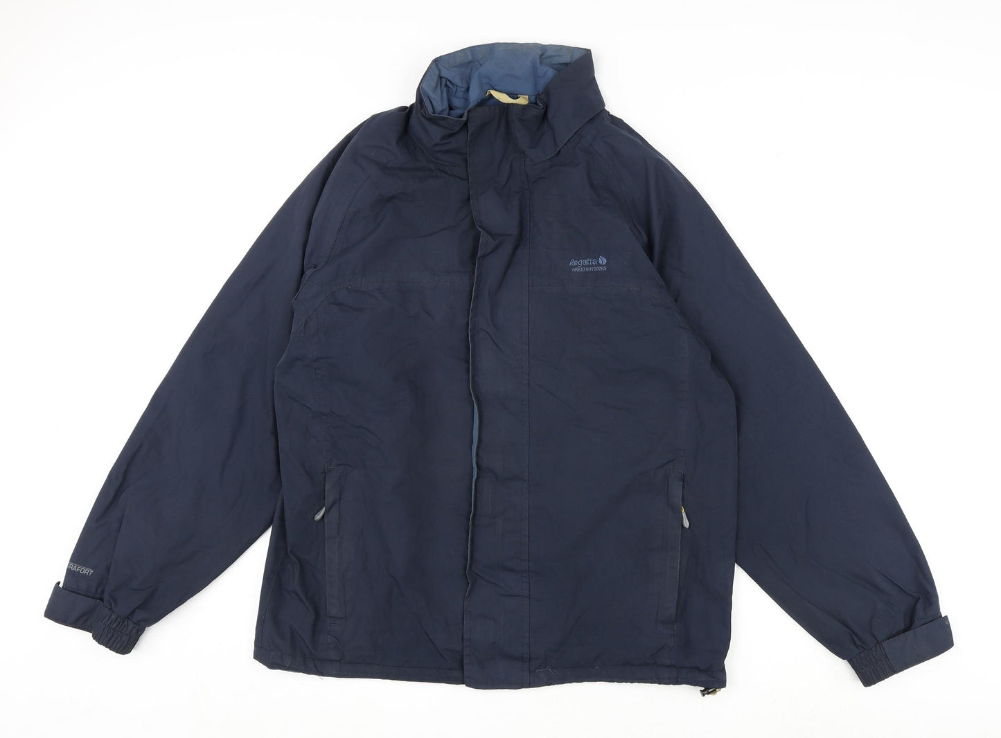 Regatta Mens Blue Rain Coat Coat Size M Zip