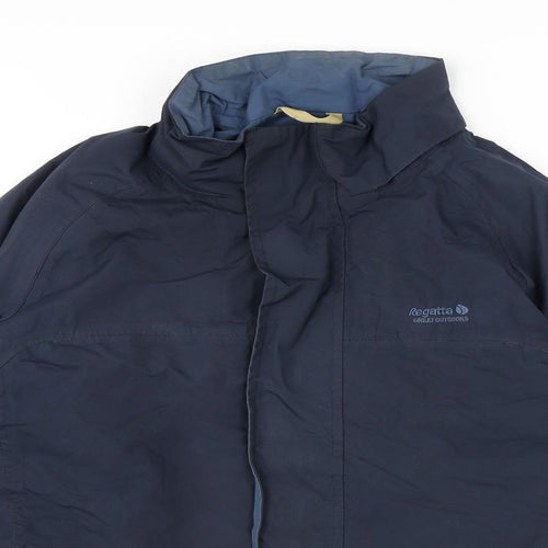 Regatta Mens Blue Rain Coat Coat Size M Zip