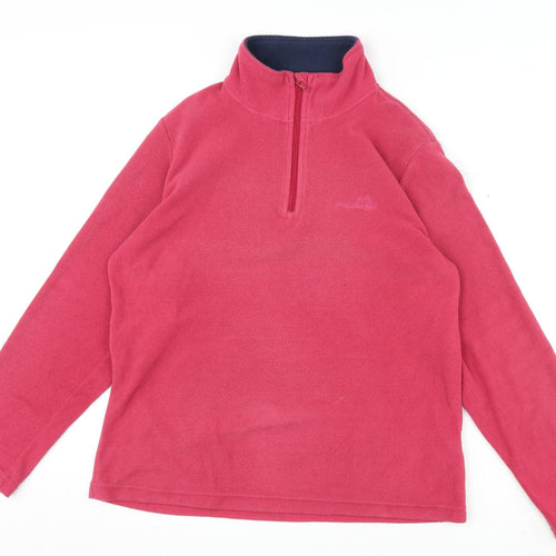 FREEDOMTRAIL Womens Pink Polyester Pullover Sweatshirt Size 12 Zip