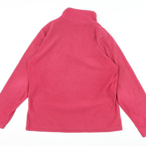 FREEDOMTRAIL Womens Pink Polyester Pullover Sweatshirt Size 12 Zip