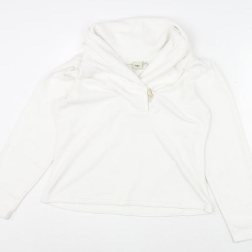 Cotton Traders Womens White Polyester Pullover Sweatshirt Size 14 Pullover - Size 14-16