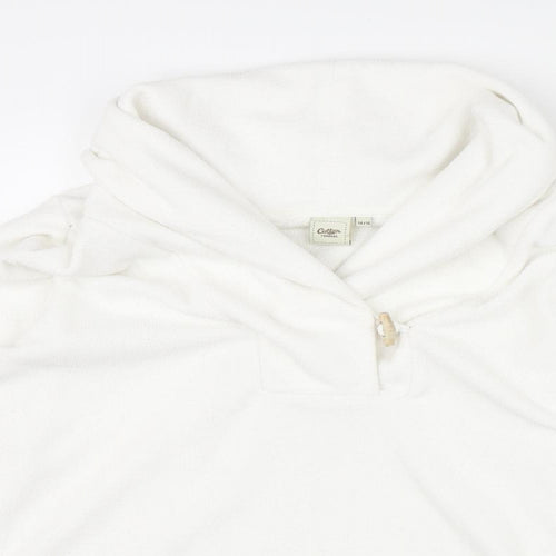 Cotton Traders Womens White Polyester Pullover Sweatshirt Size 14 Pullover - Size 14-16