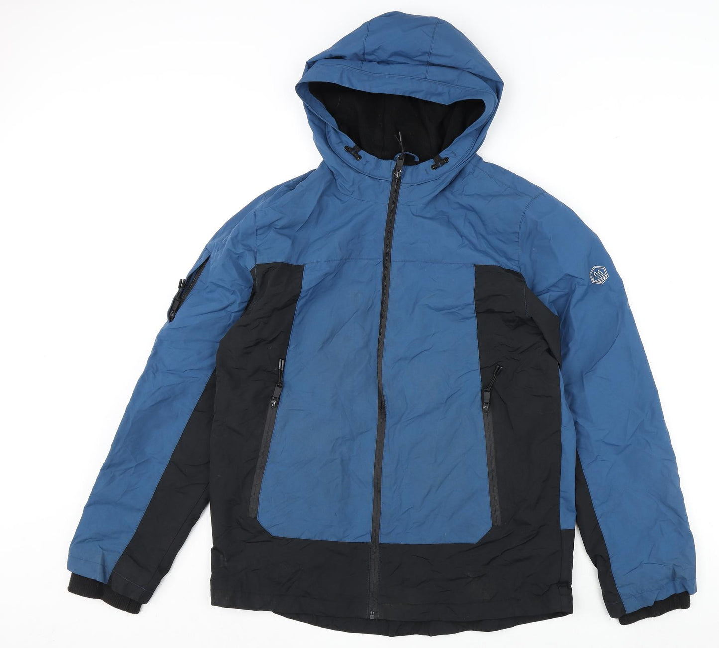 Marks and Spencer Boys Blue Rain Coat Coat Size 15-16 Years Zip