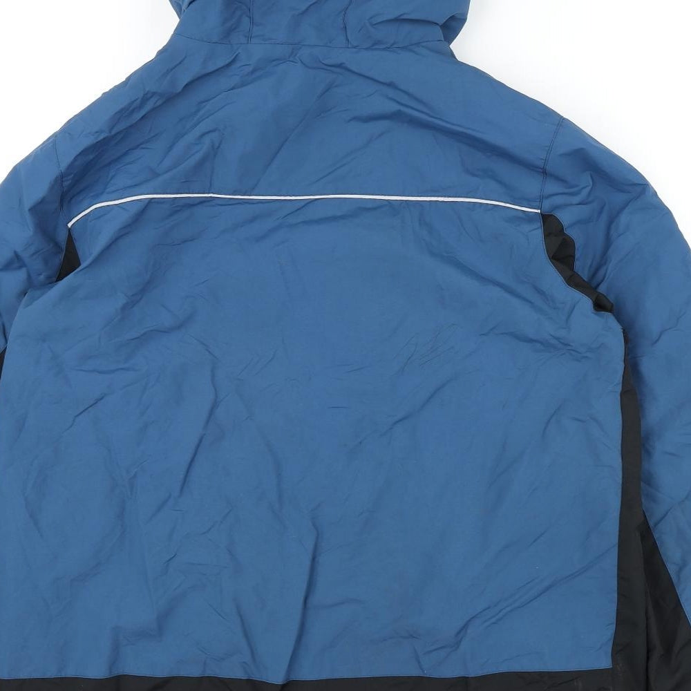 Marks and Spencer Boys Blue Rain Coat Coat Size 15-16 Years Zip