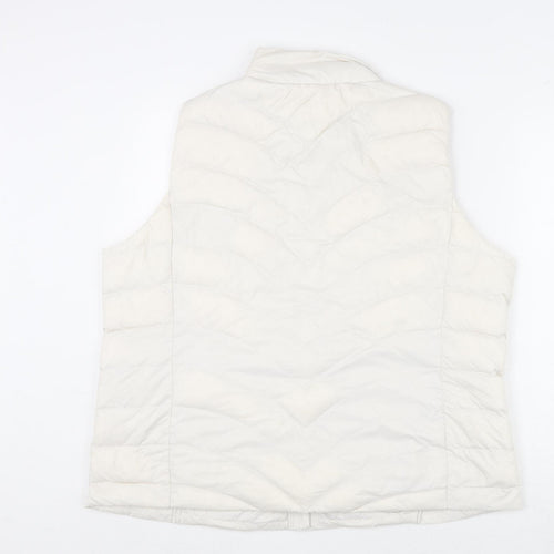 Marks and Spencer Womens Ivory Gilet Coat Size 20 Zip
