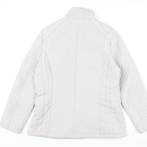 Autonomy Womens Grey Quilted Coat Size 14 Zip