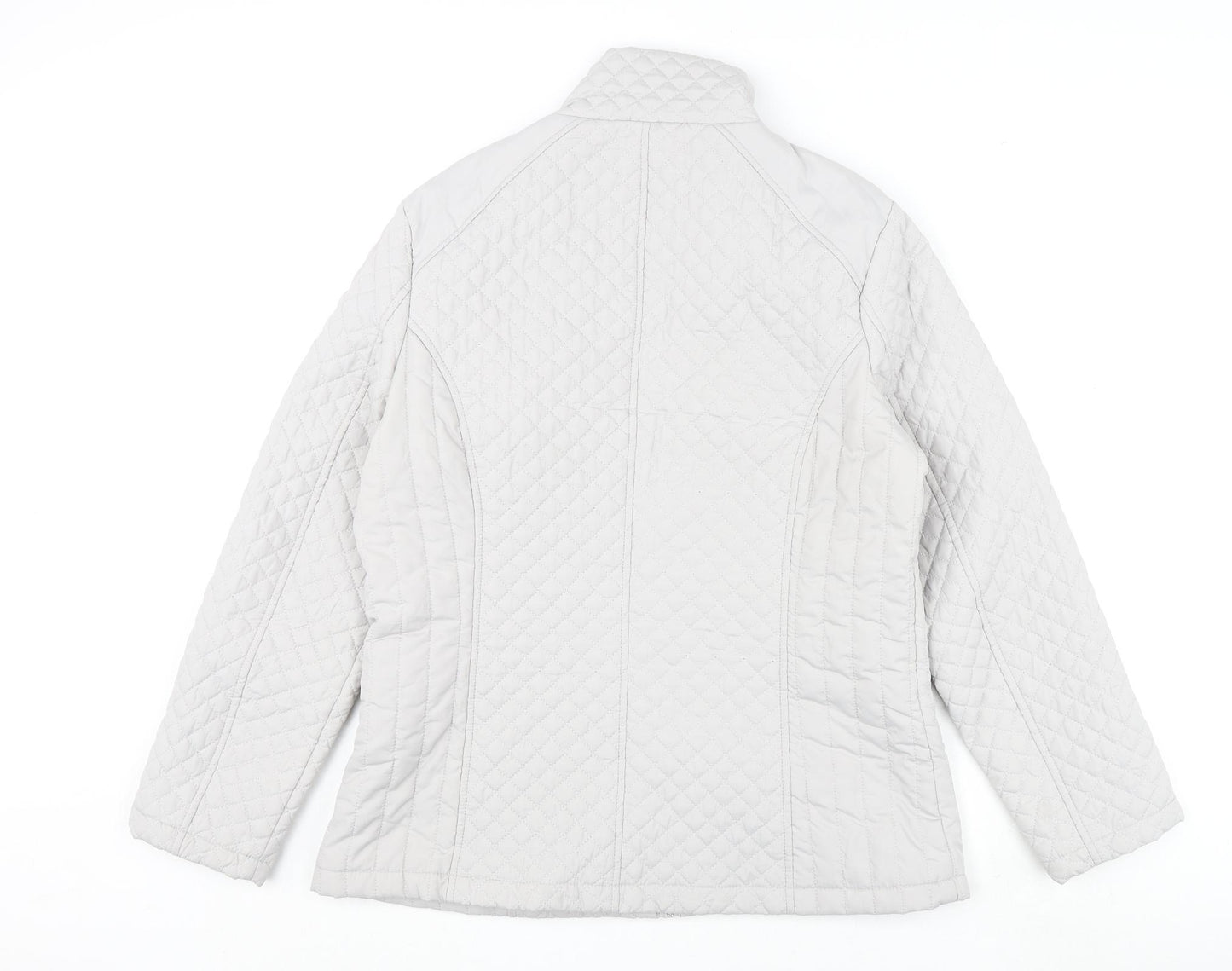 Autonomy Womens Grey Quilted Coat Size 14 Zip