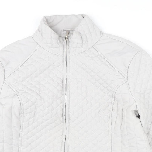 Autonomy Womens Grey Quilted Coat Size 14 Zip