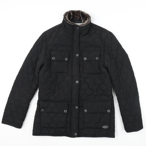 Firetrap Womens Black Jacket Coat Size 10 Zip