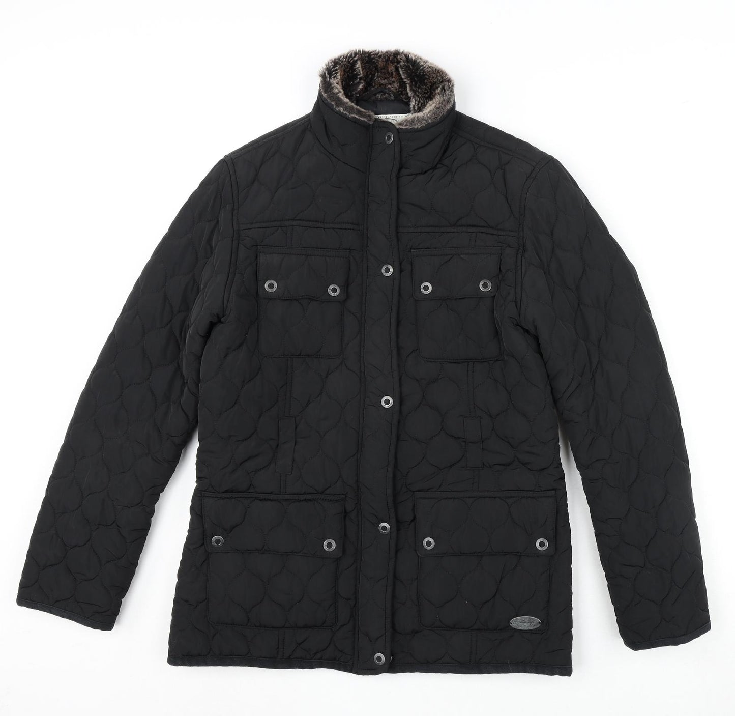 Firetrap Womens Black Jacket Coat Size 10 Zip